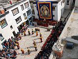 Mustang Lo Manthang Tiji Festival Day 1 01 The Tiji Festival in Lo Manthang is about a deity named Dorje Jono who battles his demon father to save the Kingdom of Mustang from destruction. The demon father wreaked havoc on Mustang by bringing a shortage of water and causing many resulting disasters from famine to animal loss. Dorje Jono and his retinue perform a series of 52 magical dances to repel the resident evil. Dorje Jono eventually beats the demon and banishes him from the land. The festival takes place in the main town square in Lo Manthang.